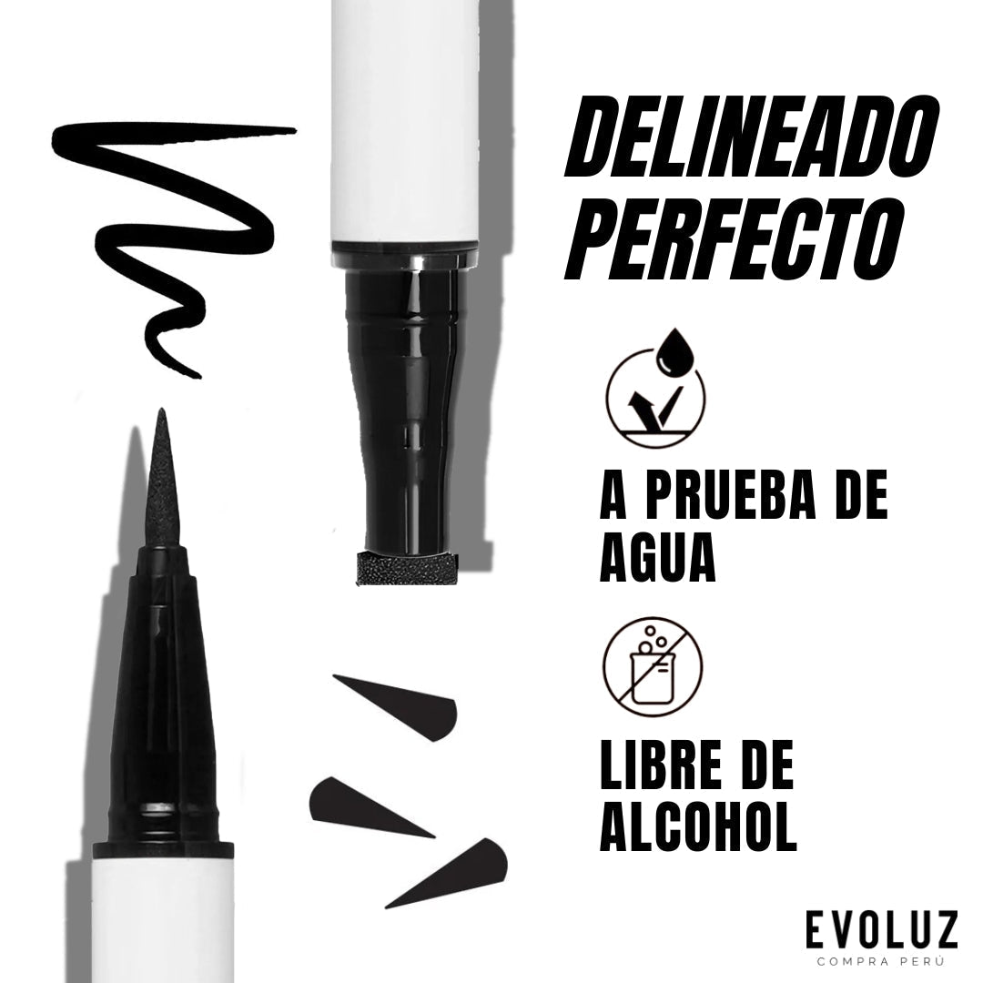 EYELUXE™ - Delineador PREMIUN Doble Punta 2 EN 1