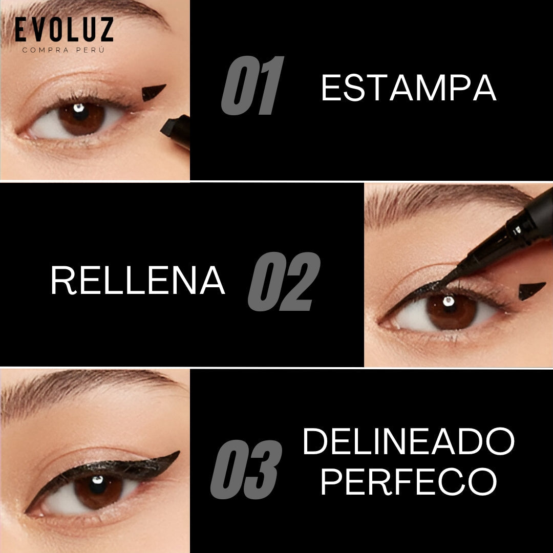 EYELUXE™ - Delineador PREMIUN Doble Punta 2 EN 1